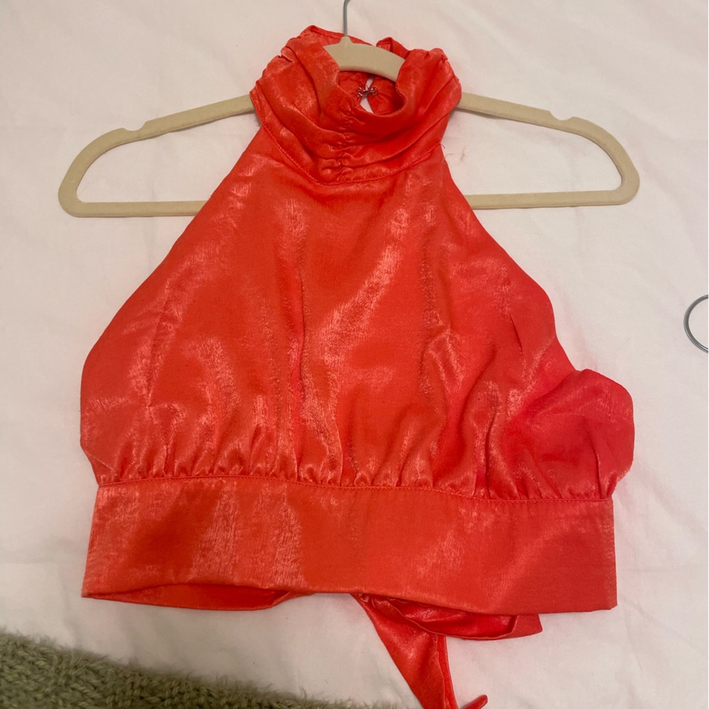 Nasty gal high neck satin top